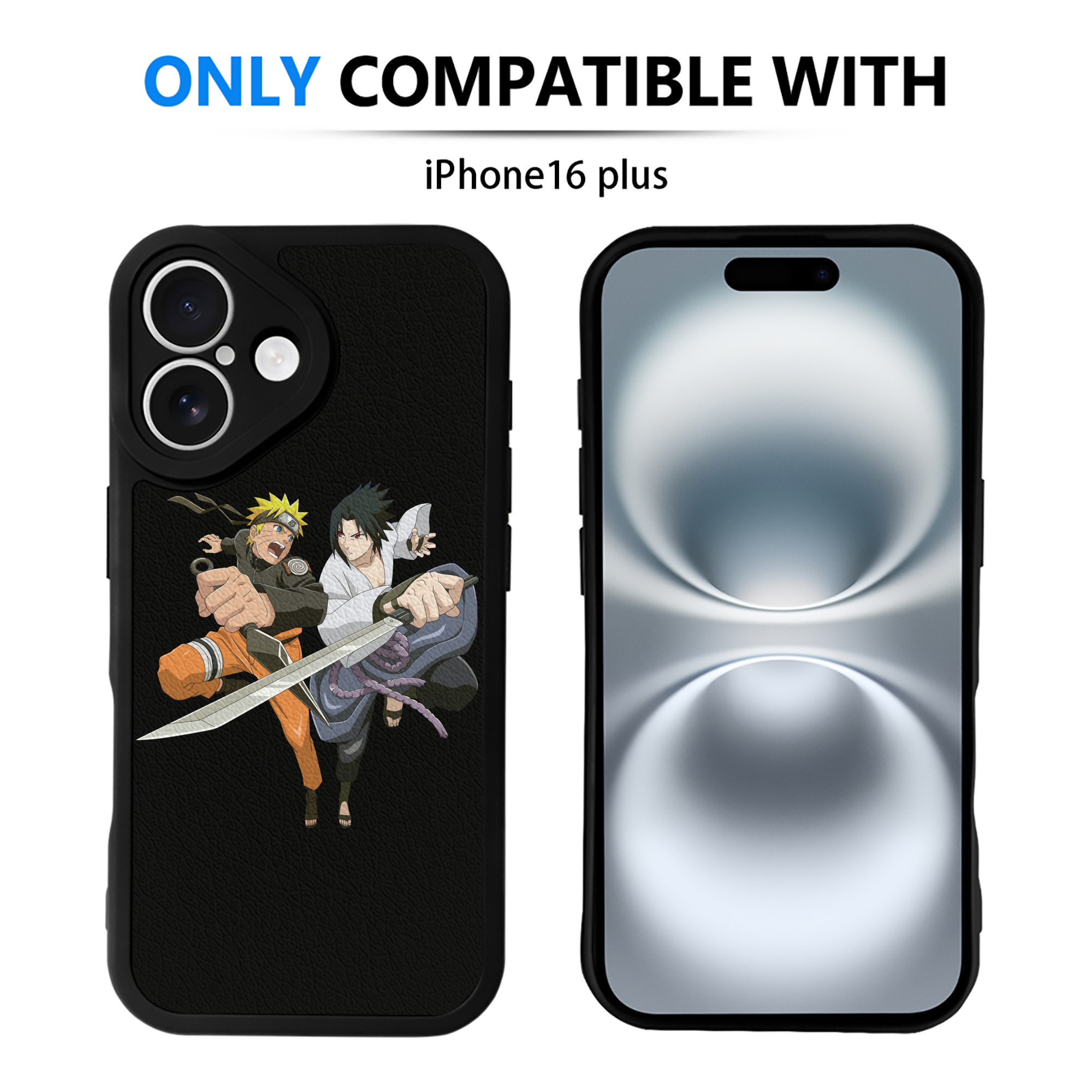 （画像用） NARUTO -ナルト- うずまき ナルト Uzumaki Naruto 【iPhone 16シリーズ対応】シリコンスマホケース（レザー調） 材質：シリコン